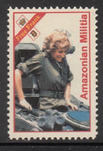 Princess Diana Amazonian Militia Fantasy Stamp MNH