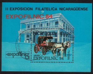 Nicaragua Horses 'Expofilnic 84' Stamp Exhibition MS 1984 CTO SG#MS2617