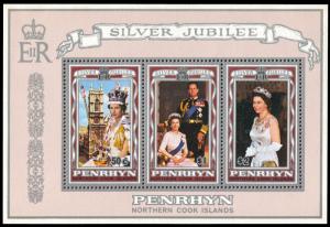 Penrhyn Is. 89a, MNH, Queen Elizabeth Silver Jubilee souvenir sheet