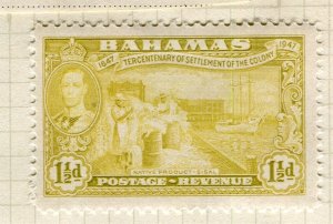 BAHAMAS; 1938 early GVI pictorial issue fine Mint hinged 1.5d. value