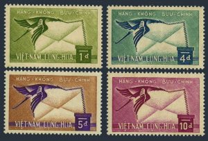 Viet Nam South C11-C14, MNH. Mi 223-226. Air Post 1960. Crane carrying letter.