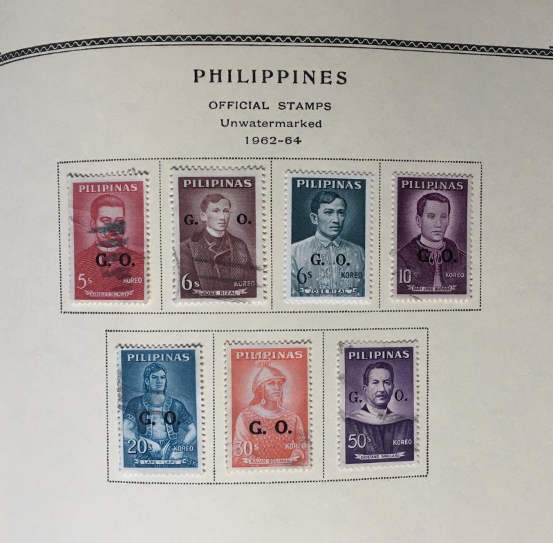 Philippines Post-WW II Lot 1947-69 in Scott Speciality Album CV $71+