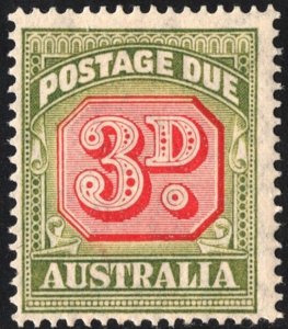 Australia SC#J74 3d Figure Bicolor Postage Due (1946) MHR