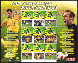 Australia 2006 Football Soccer FIFA World Cup Germany Sheet MNH
