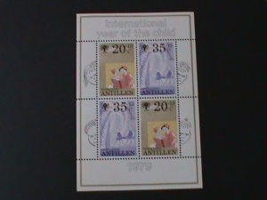 NETHELANDS-ANTILLEN 1979 SC#170a SURTAX FOR CHILDREN'S WELFARE-MNH S/S  VF