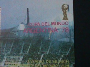 ​EQUARTORIAL GUINEA-1978 WORLD CUP SOCCER-ARGENTINA'78-CTO -IMPERF-S/S VF