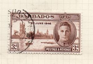 Barbados 1946 Early Issue Fine Used 3d. 290072