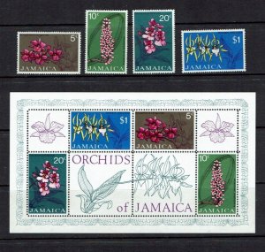 Jamaica: 1973, Orchids of Jamaica, MNH set + M/Sheet