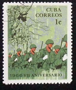 CUBA Sc# 1065  REVOLUTION ANNIVERSARY  1c  1966  used cto