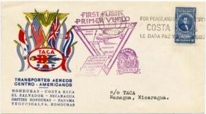Costa Rica 60c Francisco Oreamuno 1943 TACA First Flight San Jose, C.R. Centr...