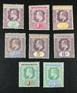 MOMEN: LAGOS SG #20a-27a 1905 MINT OG H £190 LOT #68242*