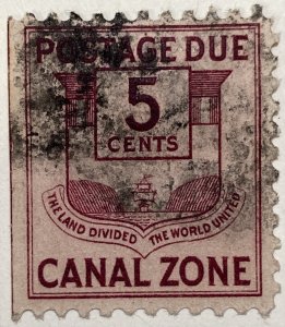 AlexStamps CANAL ZONE #J27 VF Used