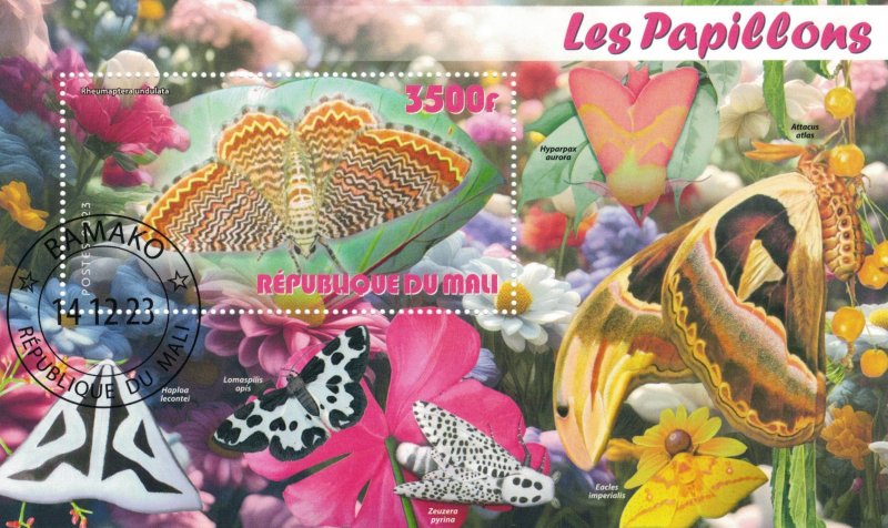 MALI 2023 - Butterflies /complete set (sheets+block) - 4 scans