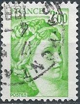 France 1575 (used) 2fr Sabine, after J.-L. David, emerald (1978)