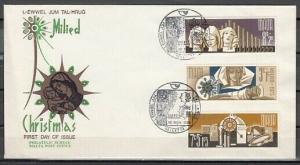 Malta, Scott cat. B13-B15. Religious Christmas & Organ Pipes. First day cover. ^