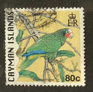 Cayman Islands 1996 Scott 728 used - 80c, Bird, Parrot