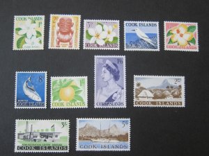 Cook Islands 1963 Sc 148-158 set MH