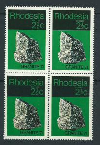 Rhodesia SG 465  Block of 4 MUH   toppair perf  partly se...