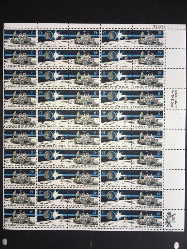 Space Achievements, 1971 sheet of stamps, First Electric Car in Space Sc# 1434-5