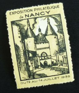 Poster Stamp Cinderella - France Nancy Philatelic Exhibition 1936 US 141 