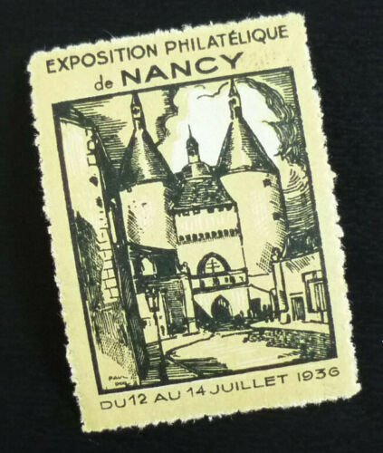 Poster Stamp Cinderella - France Nancy Philatelic Exhibition 1936 US 141 