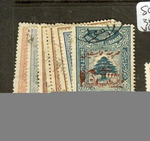 LEBANON (B0801) POSTAL TAX SGT289, 338-345  VFU