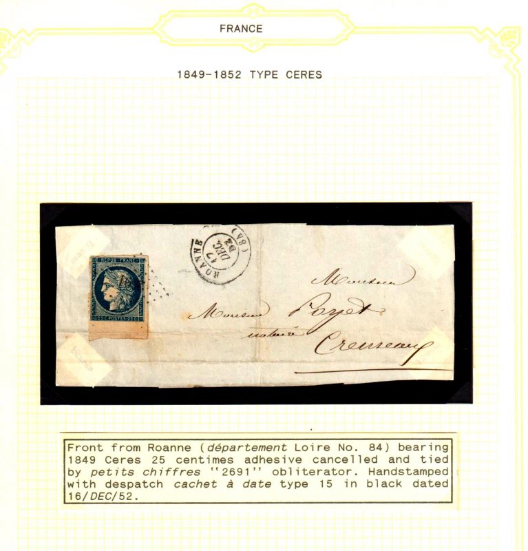 RARE Cover of France (Qtt 6) #1 etc.... ECV $10000.00