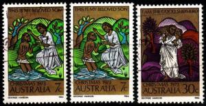 AUSTRALIEN AUSTRALIA [1973] MiNr 0535-36 A,C ( O/used ) Weihnachten