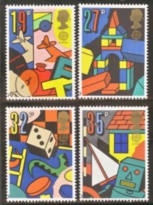 GB MNH Scott 1256-1259, 1989 Europa complete set of 4, Free Shipping