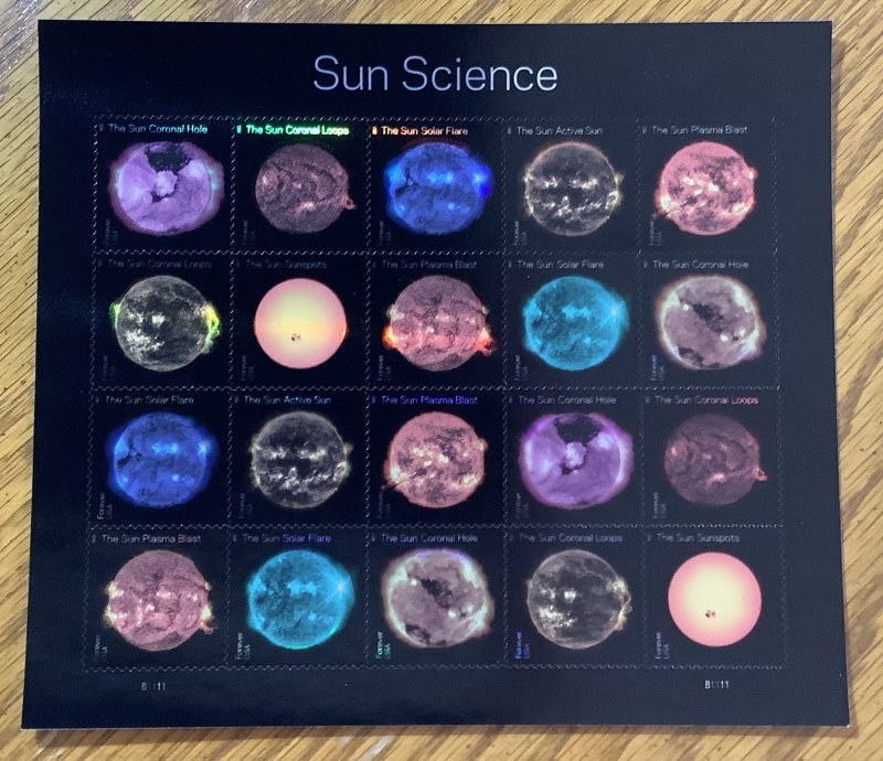 US Scott 5598-5607 Sun Science,  Sheet of 20, MNH