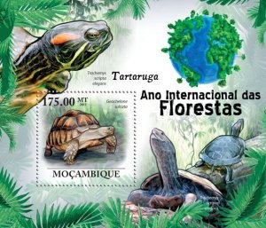 MOZAMBIQUE - 2011 - Tortoises, Turtles - Perf Souv Sheet - Mint Never Hinged