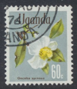 Uganda  SC# 138   SC# 122  Used  Flowers 1969   see scan