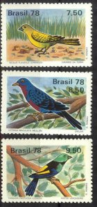 Brazil 1978 Birds set of 3 MNH