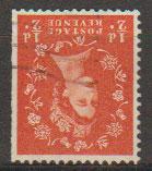 Great Britain SG 570wi  Used  watermark inverted short perfs from boklet