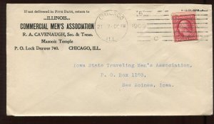 344 Schermack Used on Mens ASSN Masonic Temple Chicago  Cover MG29