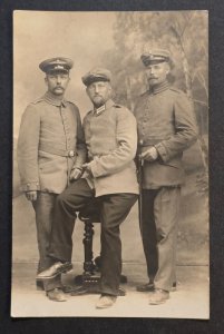 1877 Imperial German Soldiers Comrades Portrait Photo Military Postcard RPPC
