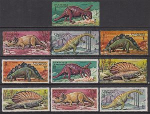 Fujeira MI 252-261 Dinosaurs MNH VF