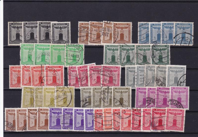 germany  1938 officials  used stamps  cat £300 ref r14351