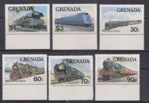 GRENADA - 1982 TRAINS / RAILWAYS LOCOMOTIVES - 6V MINT NH