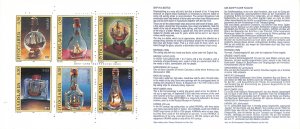 Yugoslavia 1994, Ships in bottles 6v in booklet, MNH