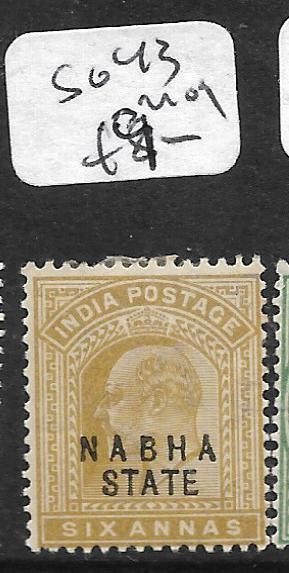 INDIA NABHA (P2509B) KE 6A  SG 43    MOG