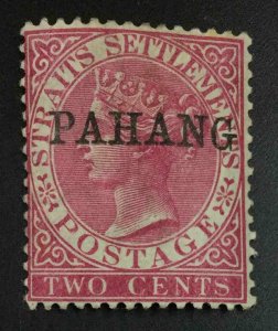 MOMEN: MALAYA PAHANG SG #1 1889 MINT OG H £170 LOT #64334