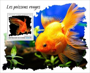 GUINEA - 2023 - Goldfish - Perf Souv Sheet - Mint Never Hinged