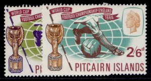 PITCAIRN ISLANDS QEII SG57-58, 1966 world cup set, NH MINT.