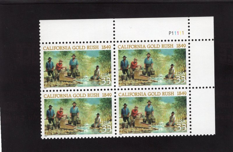 3316 Calif. Gold Rush, MNH UR-PB/4