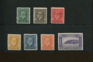 1932 Canada Postage Stamp #195-201 Mint Hinged F/VF Original Gum Set