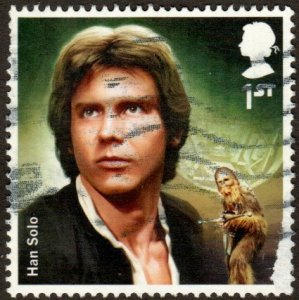 Great Britain 3439 - Used - 1st Han Solo / Star Wars (2015) (cv $1.40)