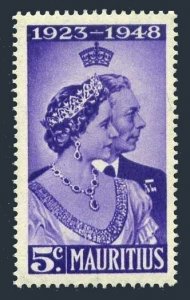 Mauritius 229 sheet/60,MNH.Michel 221. Silver wedding 1948:George VI,Elizabeth.