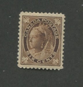 1897 Canada 6 Cent Brown Stamp Scott #71 Queen Victoria CV $140