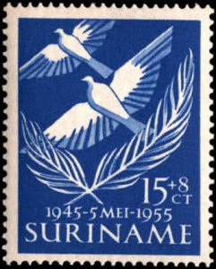 Suriname #B62-B63, Complete Set(2), 1955, Birds, Hinged